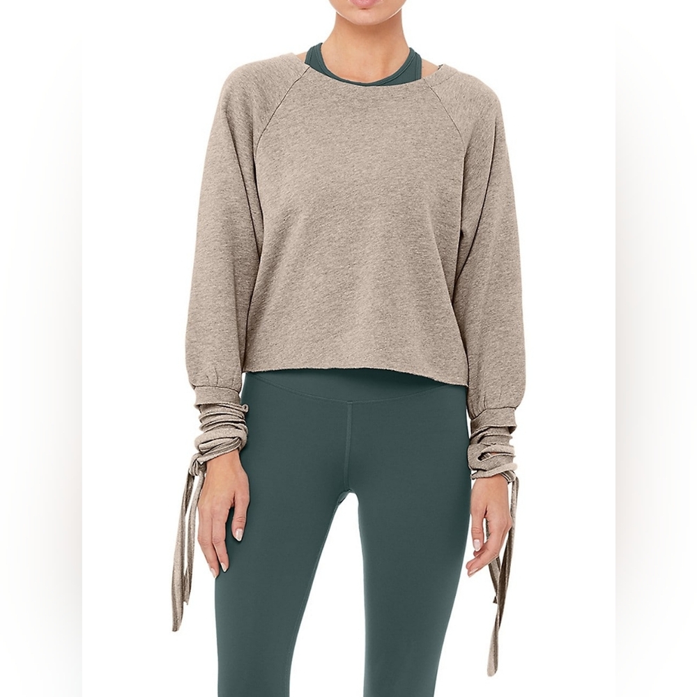 ALO YOGA - Tribe Tie Cropped Sweatshirt